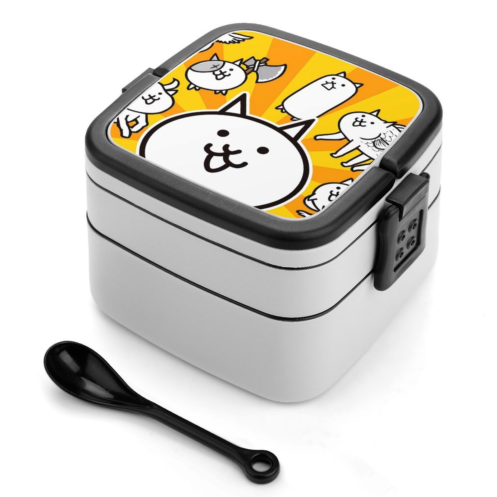 Amazon | にゃんこ大戦争 弁当箱 ランチボックス 二段 抗菌 お弁当箱